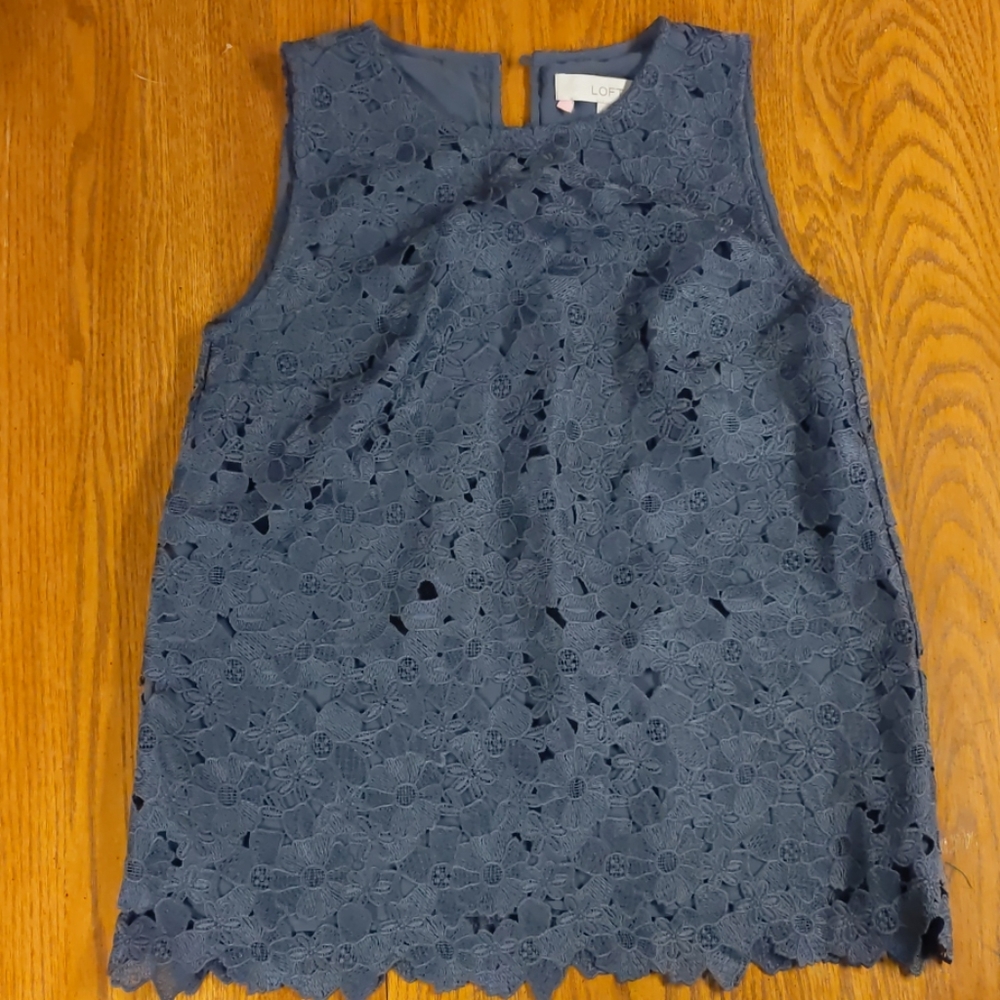 Loft lace shell top